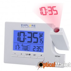 Годинник проекційний Explore Scientific Slim Projection RC Dual Alarm White (RDP1003GYELC2) 