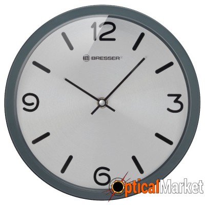 Часы настенные Bresser MyTime Silver Edition Digit Grey (8020316MSN000)