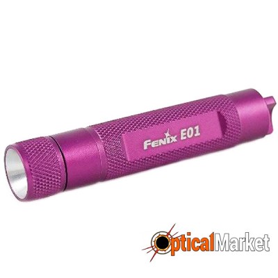 Фонарь Fenix E01 Nichia white GS LED розовый