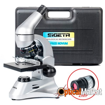 Мікроскоп Sigeta Prize Novum 20x-1280x з камерою 2MP в кейсі