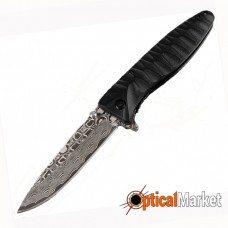 Складной нож Ganzo G620, черный (травление)