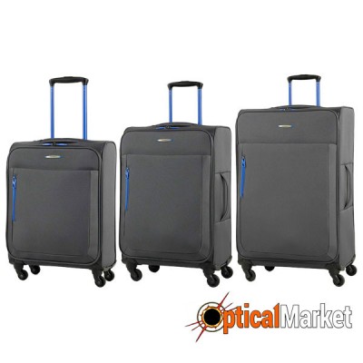 Комплект чемоданов Members Hi-Lite (S/M/L) Grey 3шт