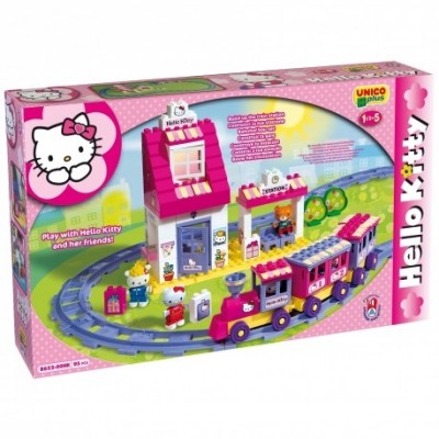 Конструктор Unico Plus "Железнодорожная станция Hello Kitty"