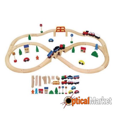 Іграшка Viga Toys Залізниця (49 деталей) (56304)